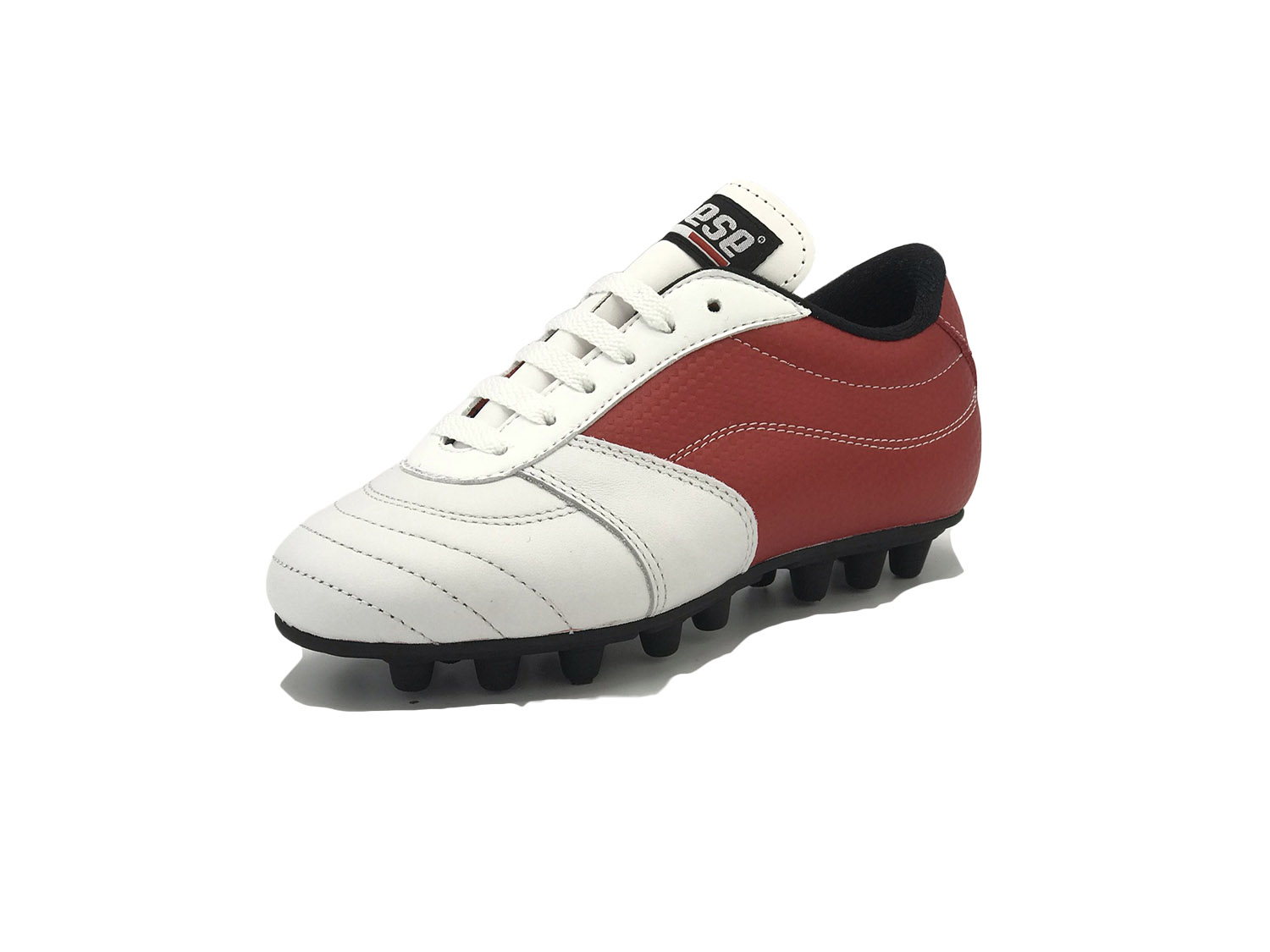 modello CLASSIC Junior Bianco Rosso - DANESE Scarpe calcio bambini artigianali