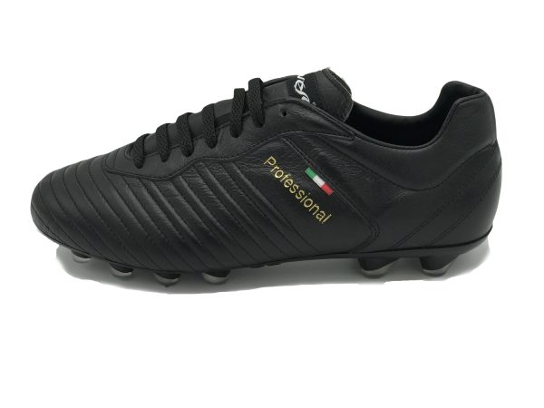 modello NEW PROFESSIONAL Nero - Scarpe da calcio artigianali - Danese Calzature