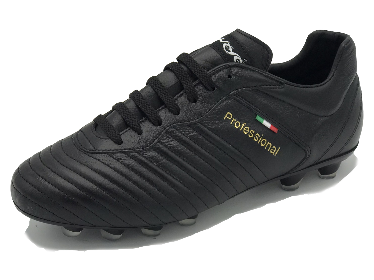 modello NEW PROFESSIONAL Nero - Scarpe da calcio artigianali - Danese Calzature