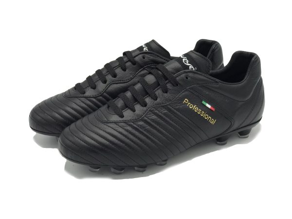 modello NEW PROFESSIONAL Nero - Scarpe da calcio artigianali - Danese Calzature