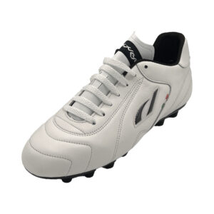 Scarpe Calcio Pelle Artigianali Made In Italy Modello Classic Pro Bianco Danese Calzature